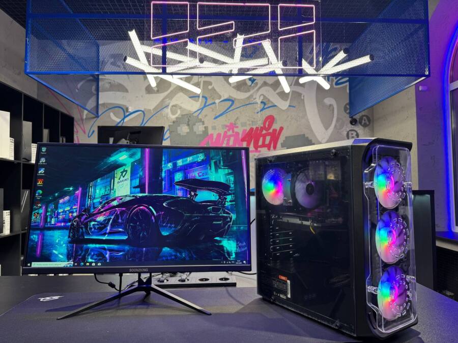 Игровой ПК Xeon 2670v2/RX 580 8Gb/16Gb/m.2 512Gb